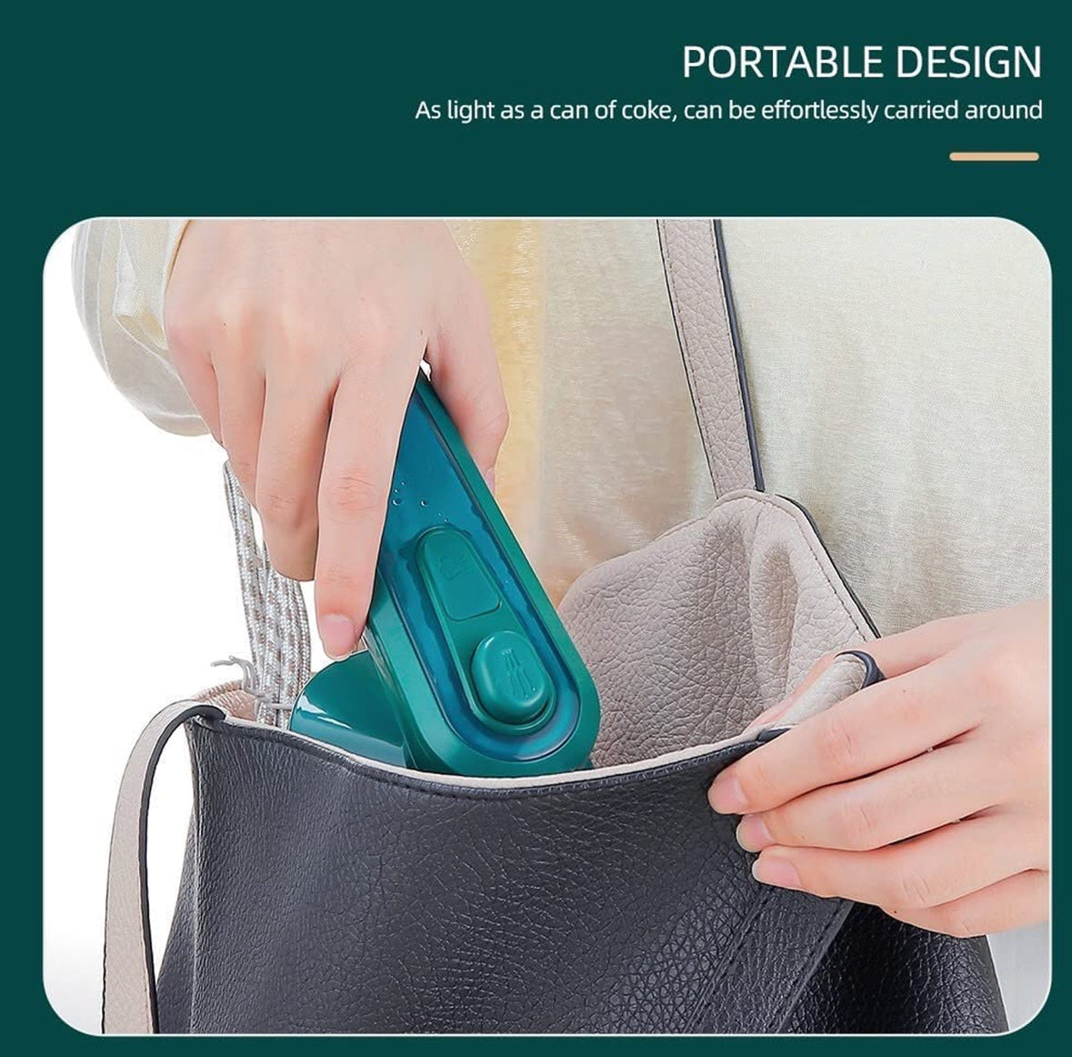 Mini Steam Iron for Travel & Home Use | Fast Wrinkle Remover for All Fabrics.