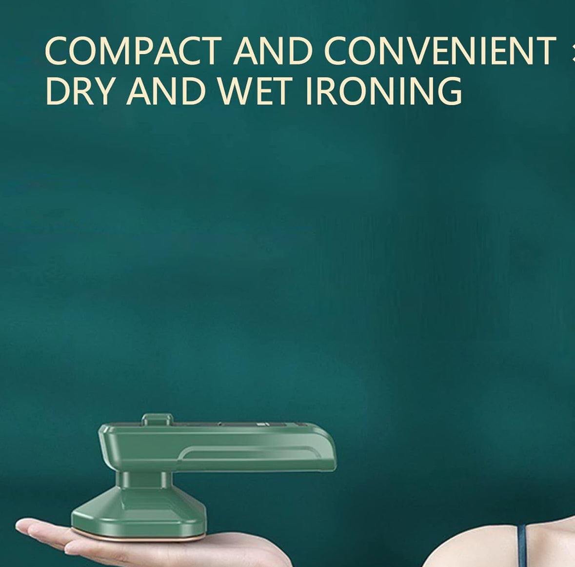 Mini Steam Iron for Travel & Home Use | Fast Wrinkle Remover for All Fabrics.