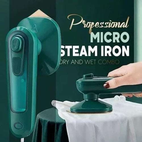 Mini Steam Iron for Travel & Home Use | Fast Wrinkle Remover for All Fabrics.
