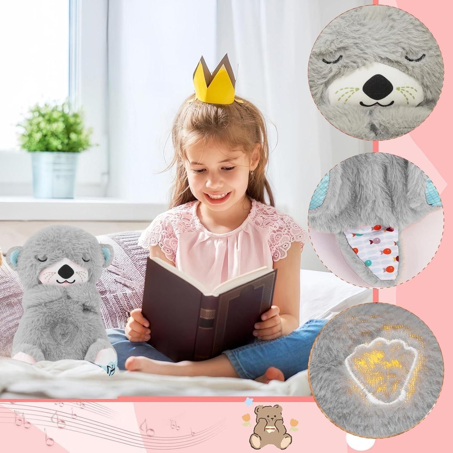 Breathing Teddy Bear with Soothing Music - Comfort Plush for Kids | Quicklymartindia