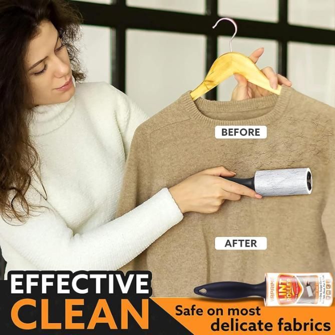 Lint Rollers Brush Reusable Sticky Picker Cleaner Roller Easy-Tear Sheets Travel Pet Hair Lint Roller 10cm Sheet Set of 3 Rolls 180 Sheets, 60 Sheets Each roll Lint Roller Remover.