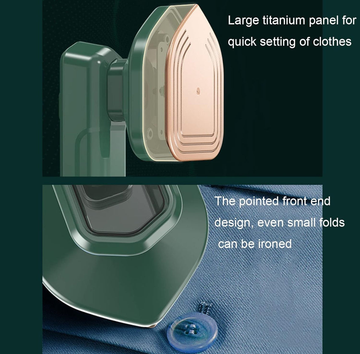 Mini Steam Iron for Travel & Home Use | Fast Wrinkle Remover for All Fabrics.