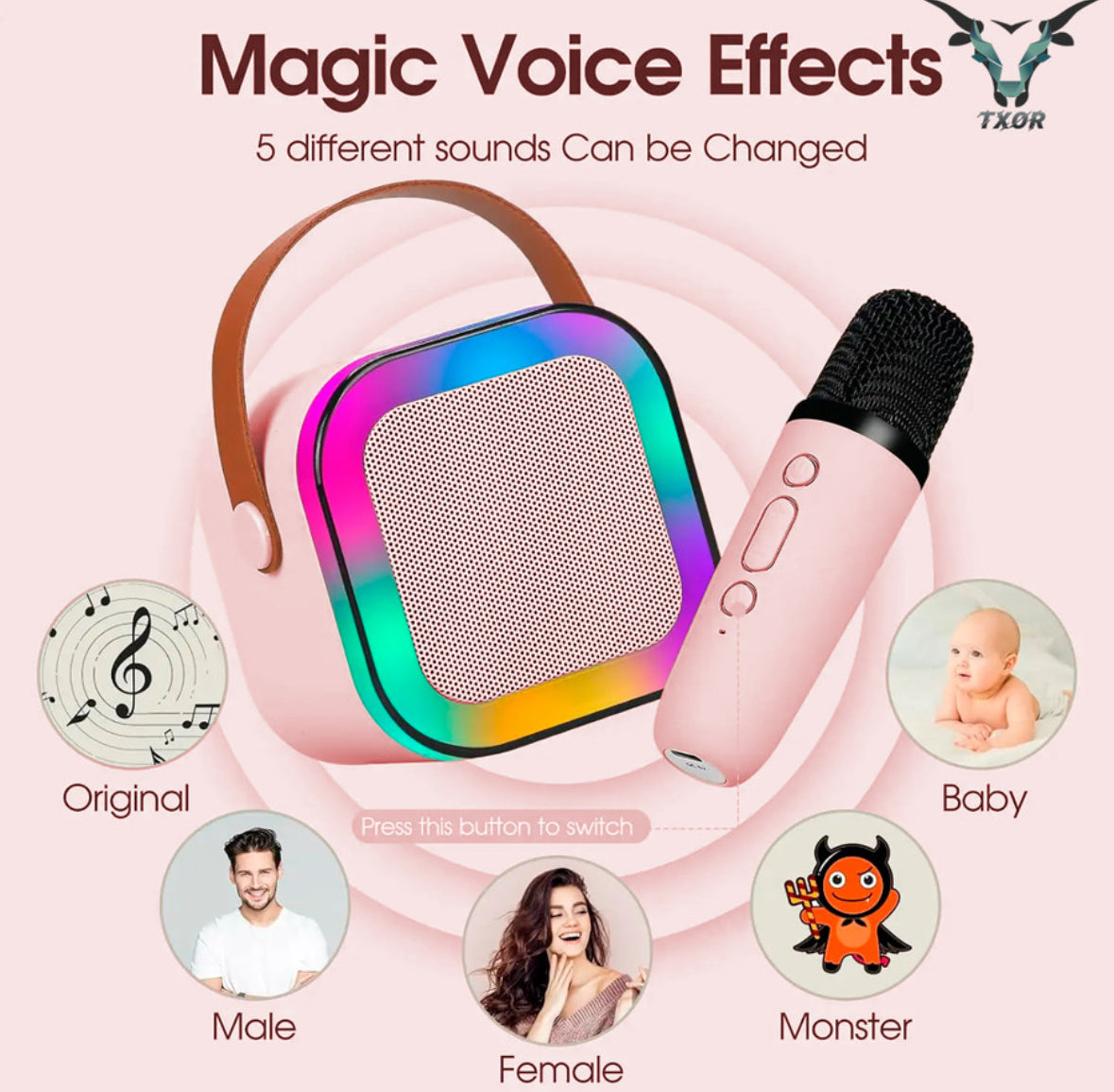 Bluetooth Karaoke Speaker with Microphone