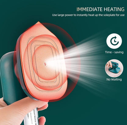 Mini Steam Iron for Travel & Home Use | Fast Wrinkle Remover for All Fabrics.